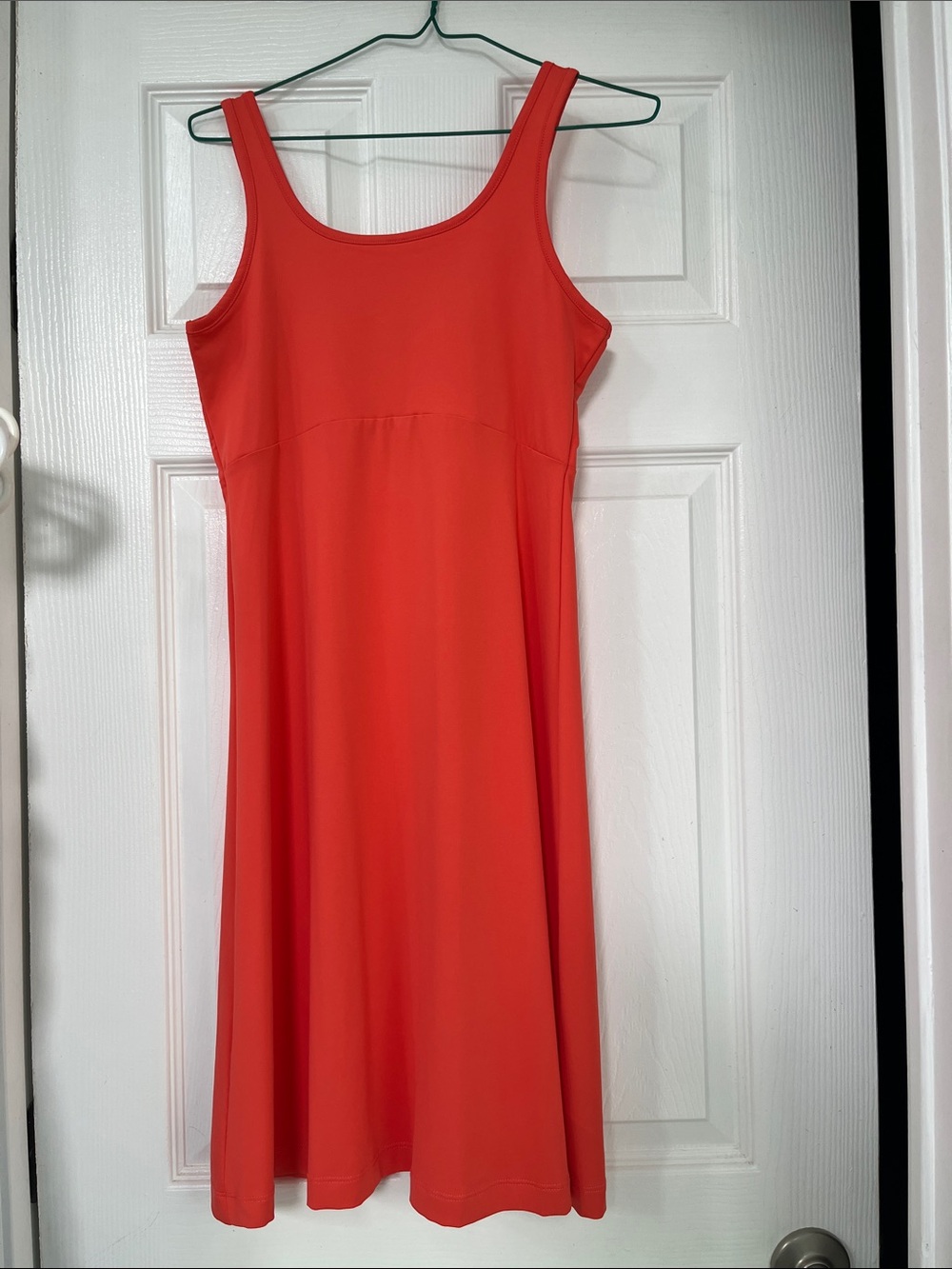 Columbia Sleeveless Midi Dress in Bright Coral